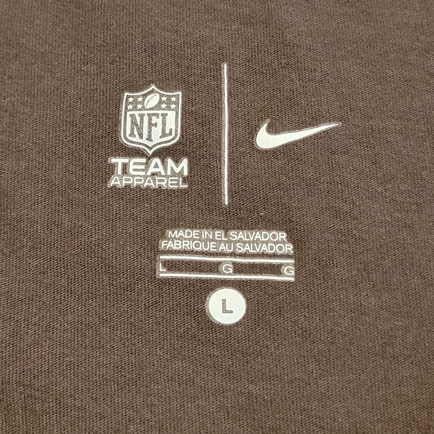 Pre-Owned Women's Large (L) Brown NFL Cleveland Browns V-Neck T-Shirt