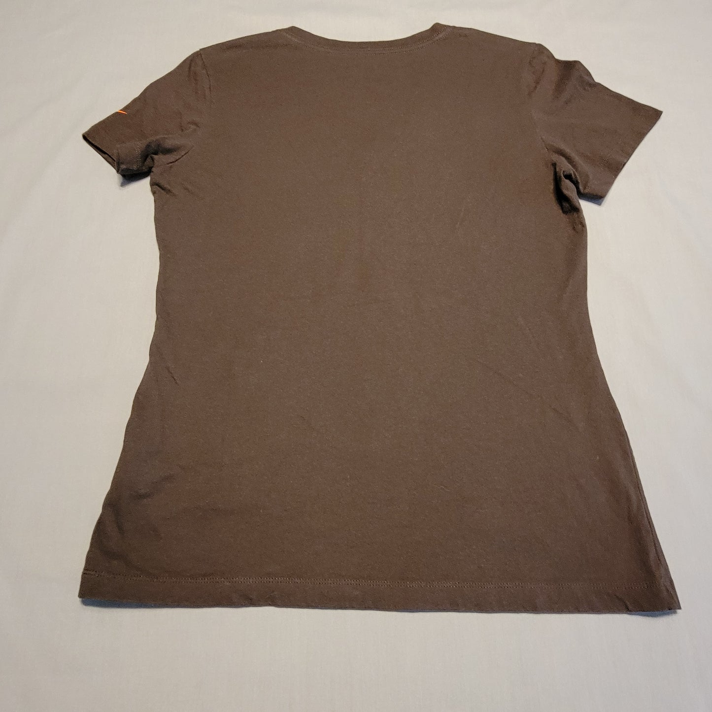 Pre-Owned Women's Large (L) Brown NFL Cleveland Browns V-Neck T-Shirt