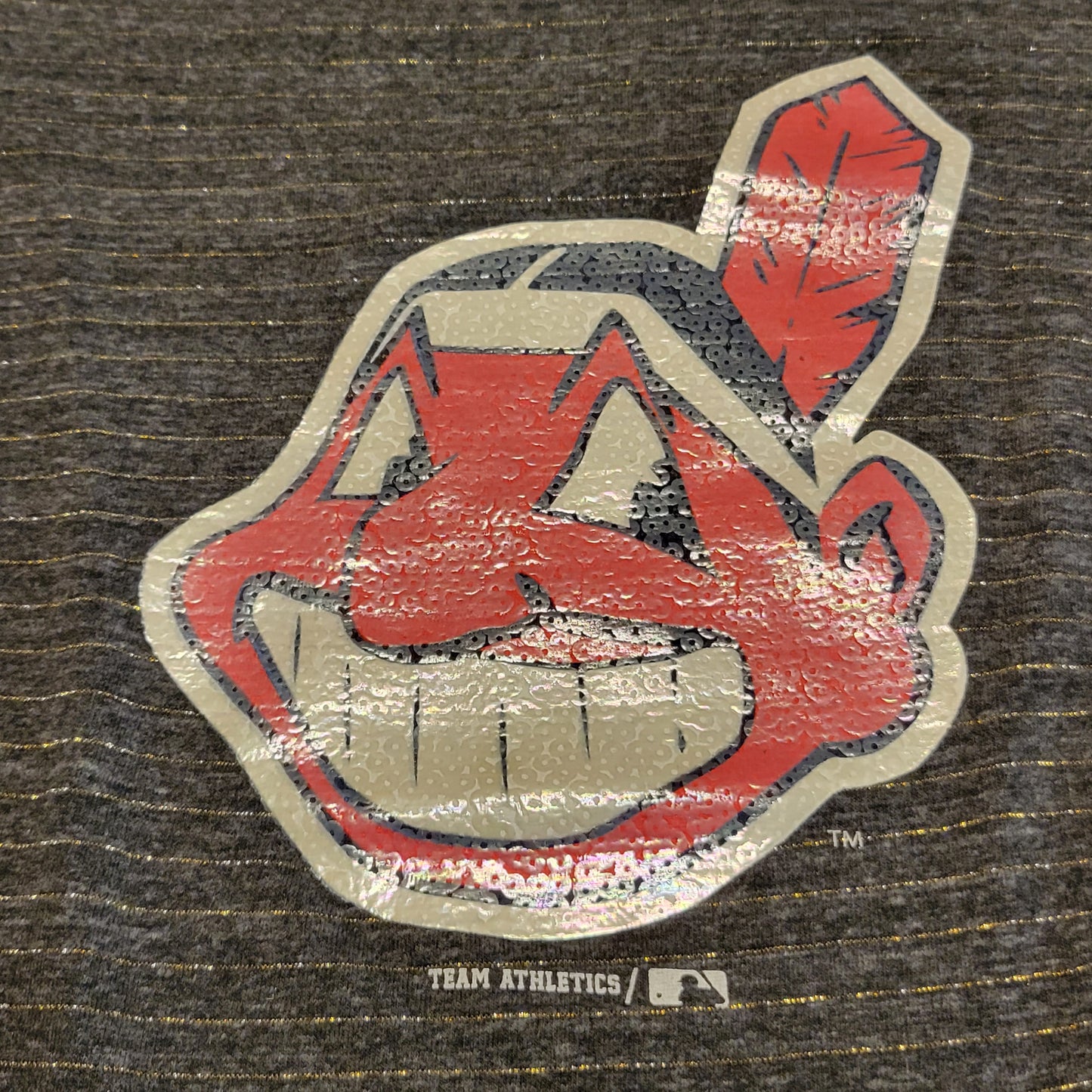 Pre-Owned Girl's Large (L) MLB Cleveland Indians T-Shirt - Reflective Logo