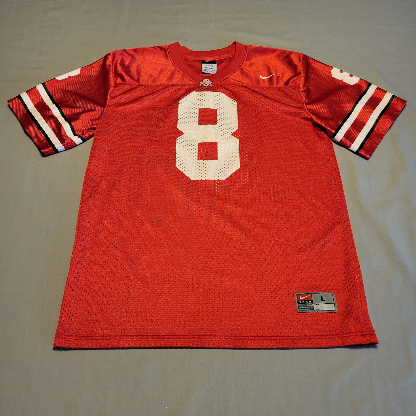 Pre-Owned Youth Large (16/18) NCAA Ohio State Buckeyes Football Jersey #8