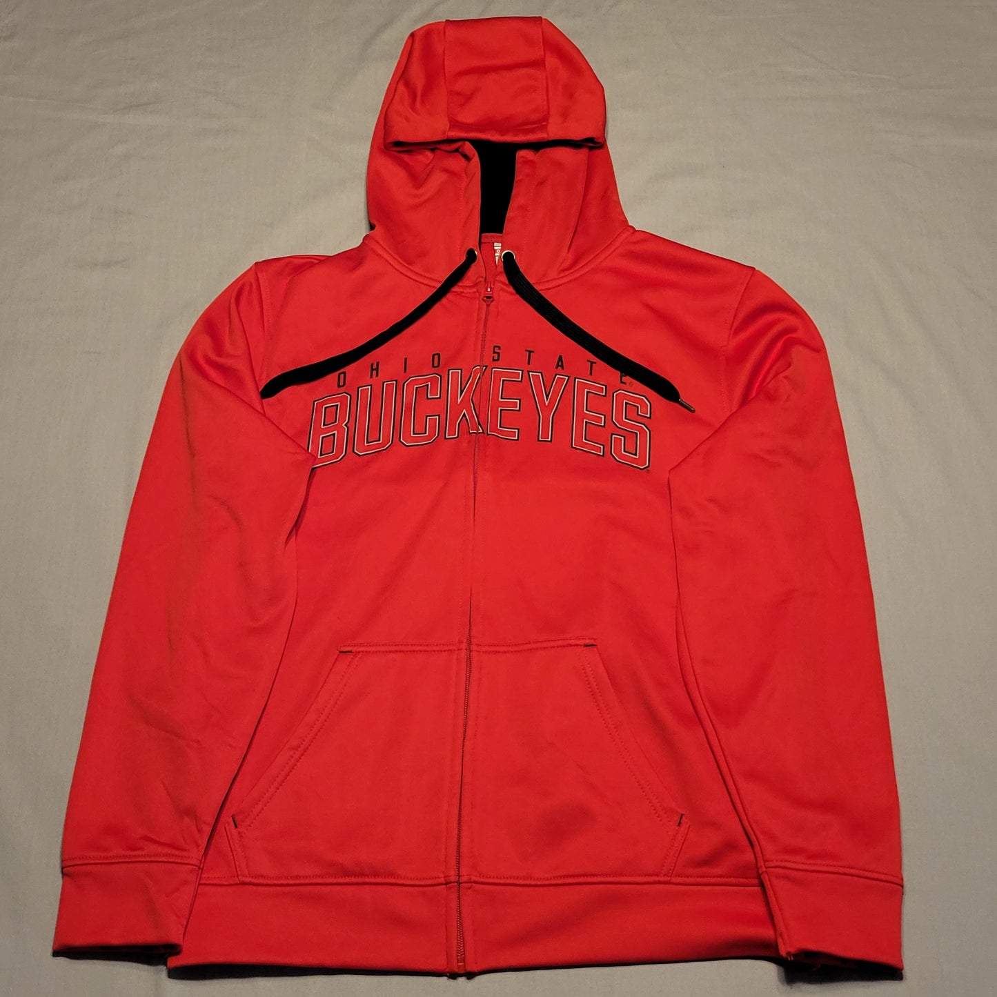 Pre-Owned Large (L) NCAA Ohio State Buckeyes Red Zip Up Hoodie
