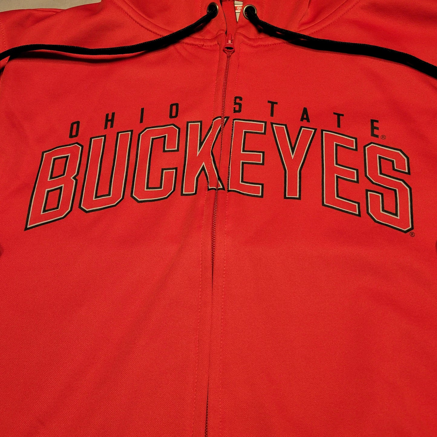 Pre-Owned Large (L) NCAA Ohio State Buckeyes Red Zip Up Hoodie