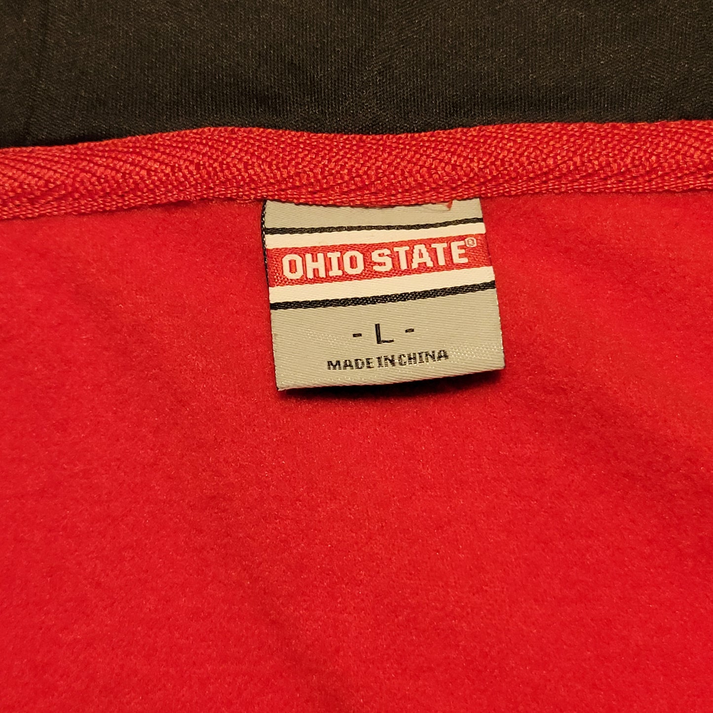 Pre-Owned Large (L) NCAA Ohio State Buckeyes Red Zip Up Hoodie