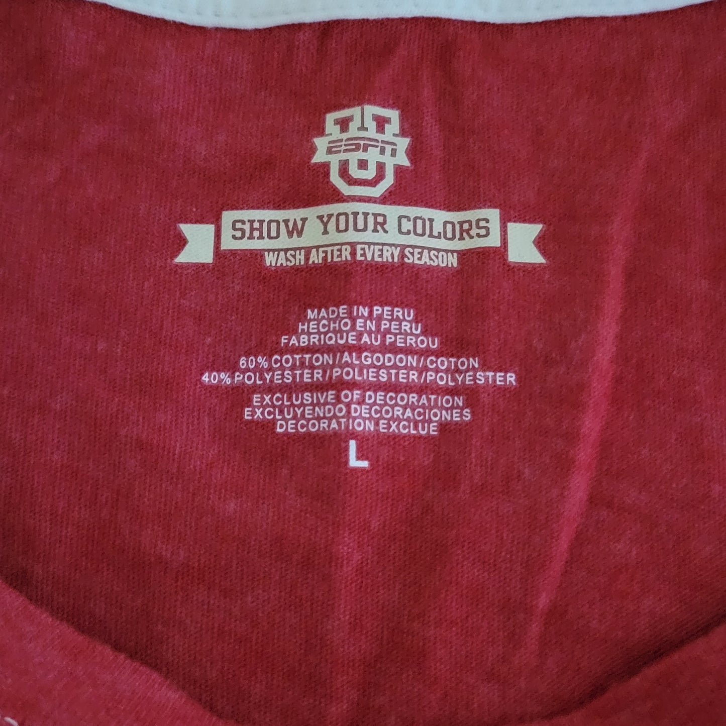 Women's Large (L) NCAA Ohio State Buckeyes Baseball Style T-Shirt