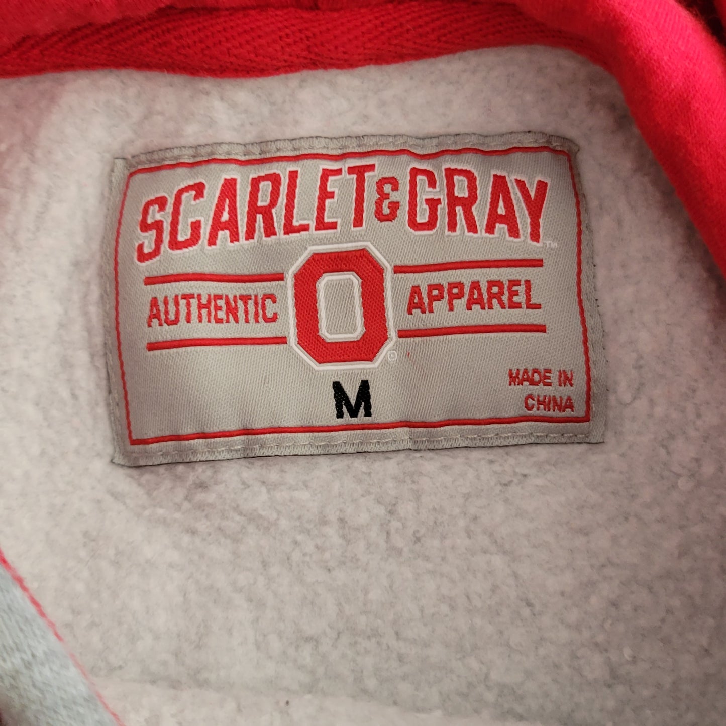 Women's Medium (M) NCAA Ohio State Buckeyes Scarlet & Gray OSU Hoodie