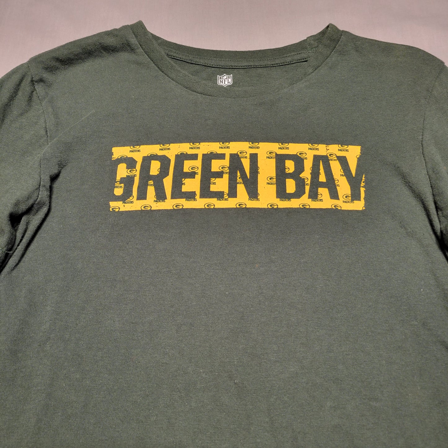 Pre-Owned Junior's Girl Extra Large (XL) Green Bay Packers Baseball Style T-Shirt
