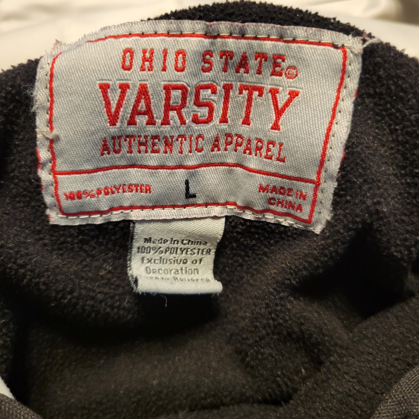 Pre-Owned Large (L) NCAA Ohio State Buckeyes Black Hoodie