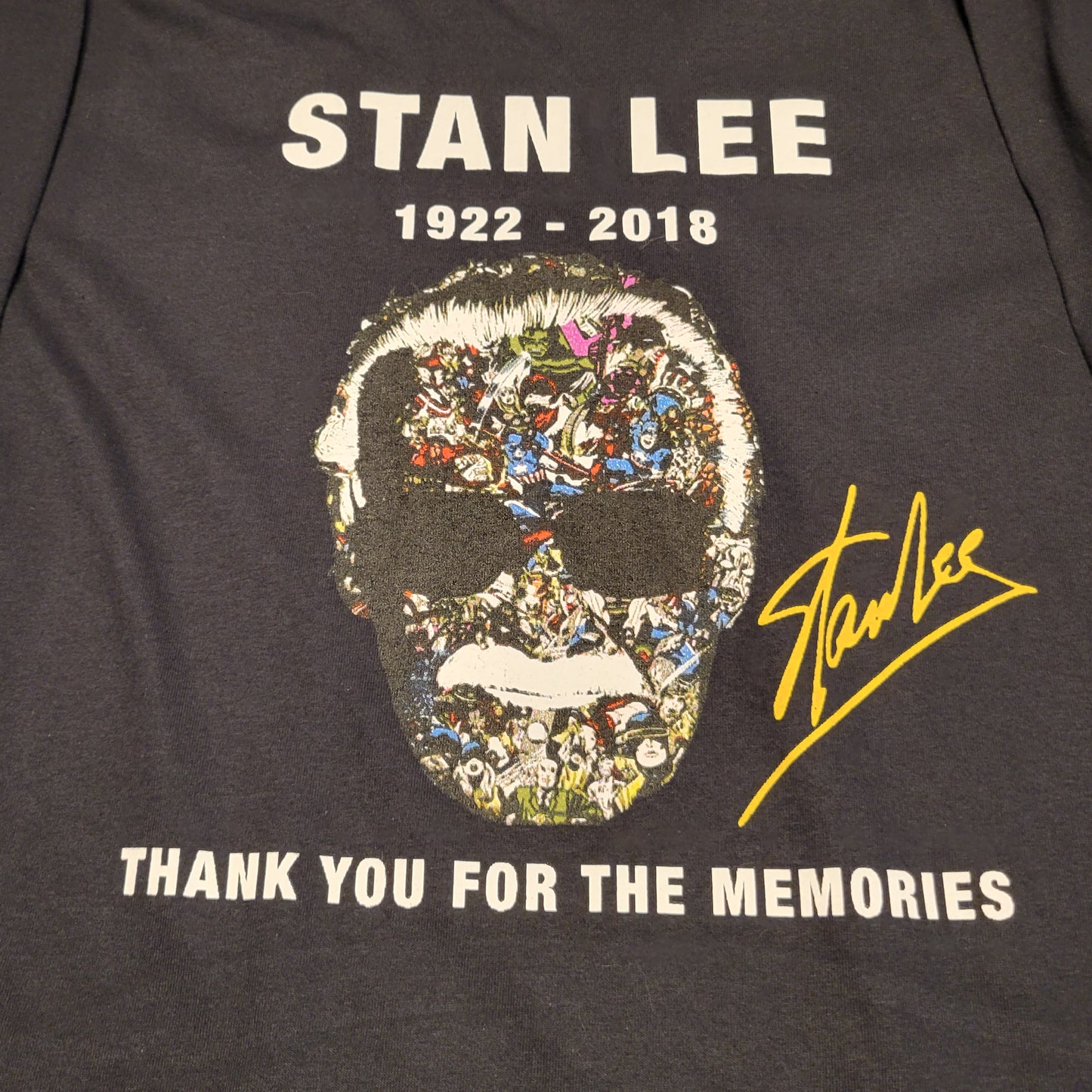 Pre-Owned Medium (M) Marvel Stan Lee "Thank you for the memories" Long Sleeve Shirt