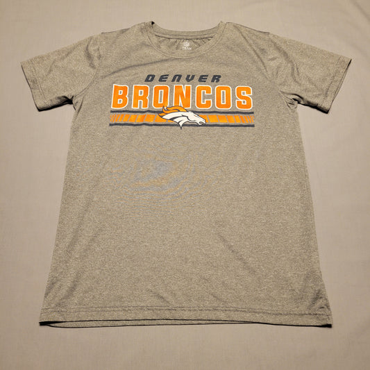 Pre-Owned Youth Large (10/12) Gray NFL Denver Broncos T-Shirt