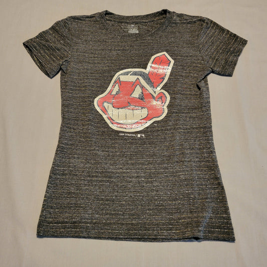 Pre-Owned Girl's Large (L) MLB Cleveland Indians T-Shirt - Reflective Logo
