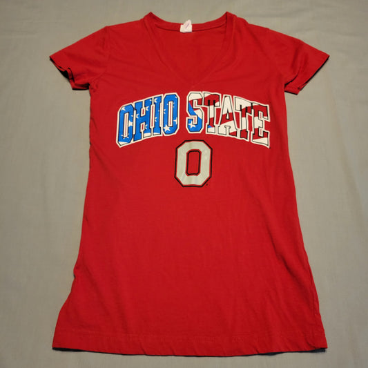 Pre-Owned Women's Medium (M) NCAA Ohio State Buckeyes V-Neck Shirt