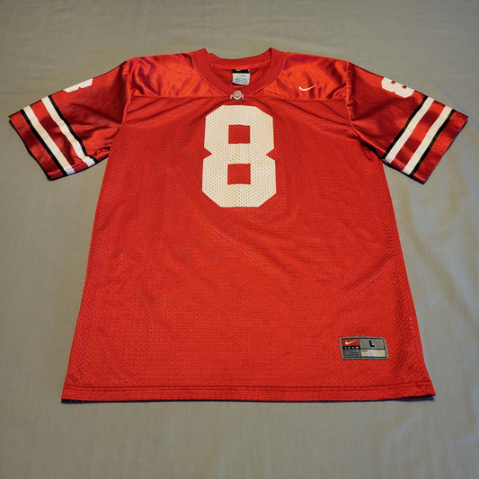 Pre-Owned Youth Large (16/18) NCAA Ohio State Buckeyes Football Jersey #8
