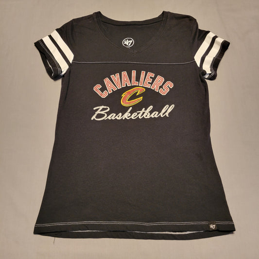 Pre-Owned Women's Small (S) NBA Cleveland Cavaliers Black V-Neck Shirt