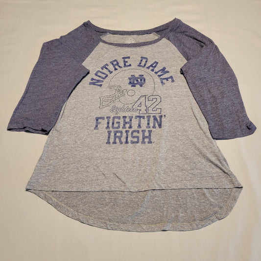 Pre-Owned Women's Small (S) NCAA Notre Dame Fighting Irish Baseball Style Shirt