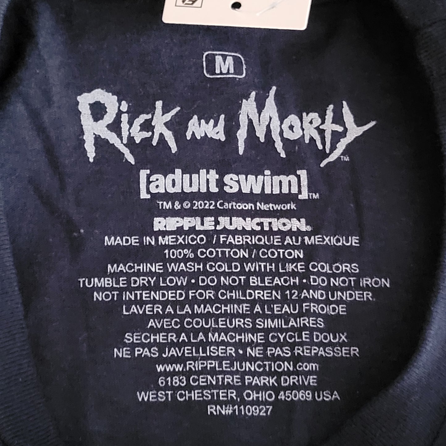 Unisex Medium (M) Adult Swim Rick and Morty Athletic Fit T-shirt