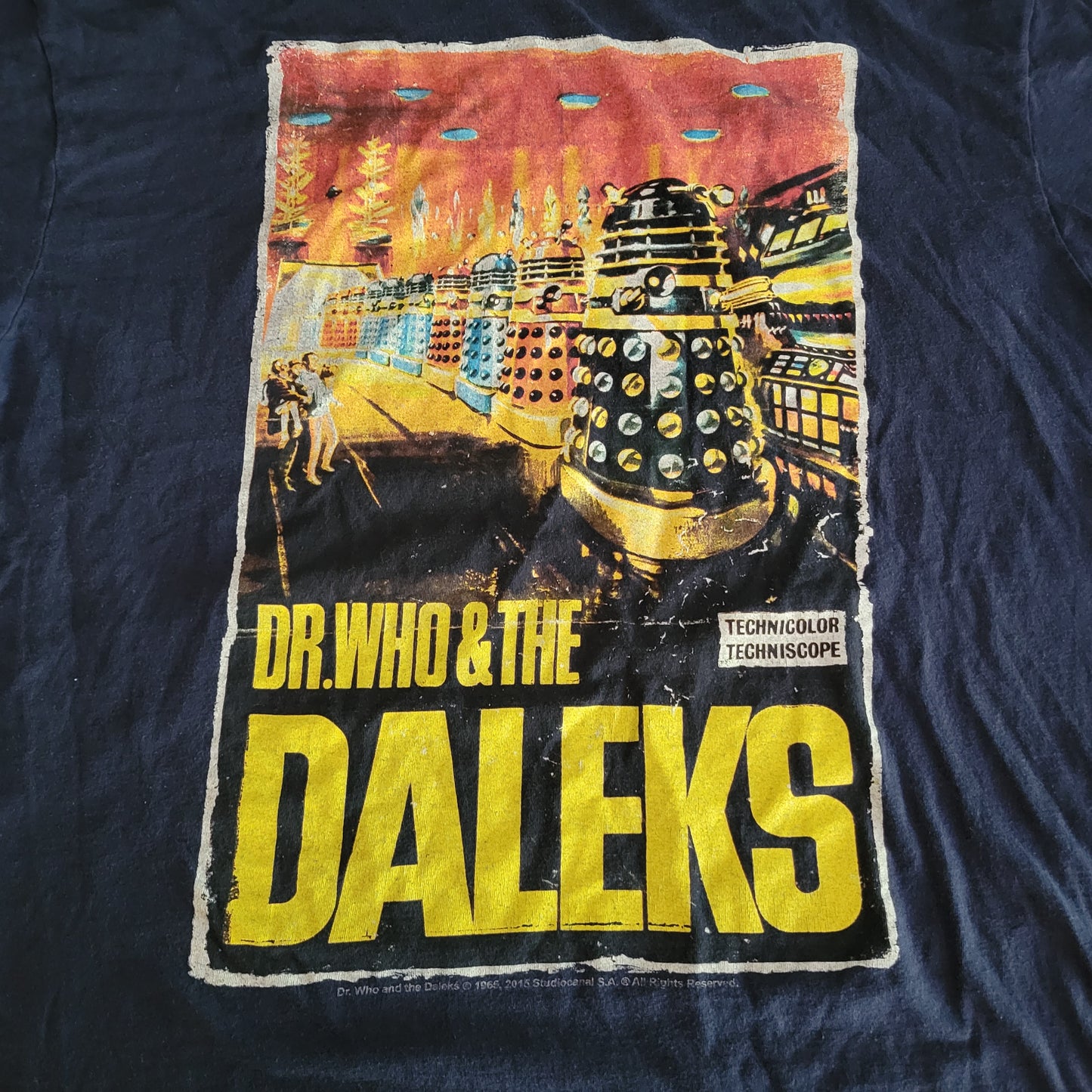 Unisex Large (L) Doctor Who & The Daleks "Technicolor" T-Shirt