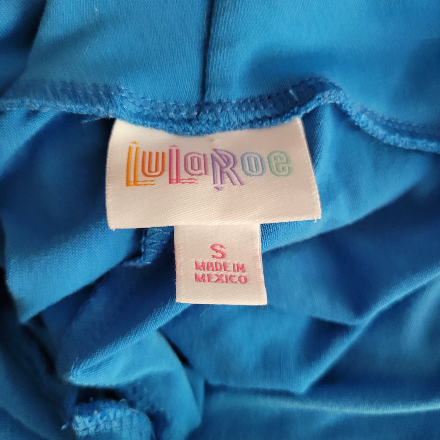 LulaRoe Solid Blue Long Sleeve Hooded Shirt - Women's Small (S)