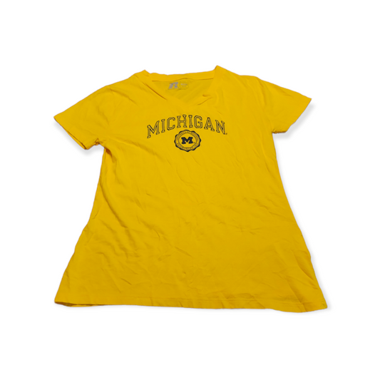 Women's Small (S) NCAA Michigan Wolverines V-Neck T-Shirt