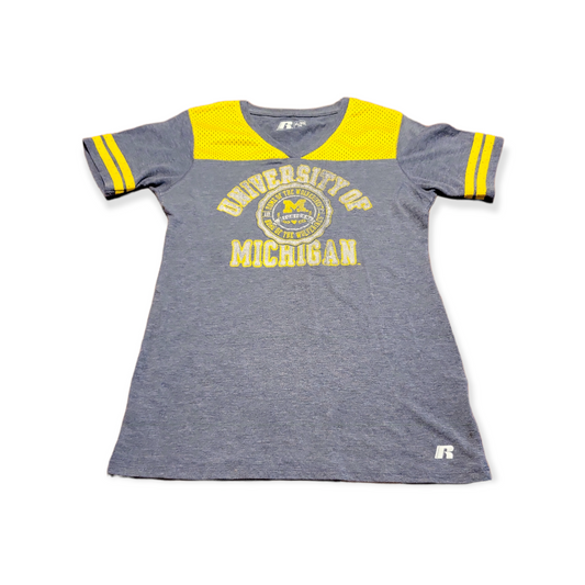 Women's Extra Large (XL) NCAA Michigan Wolverines V-Neck T-Shirt