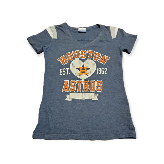 Women's Small (S) MLB Houston Astros V-Neck T-Shirt