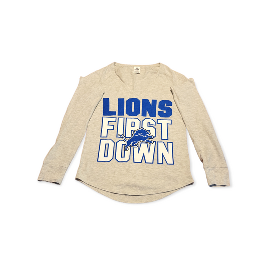 Women's Medium (M) NFL Detroit Lions "First Down" Long Sleeve T-Shirt