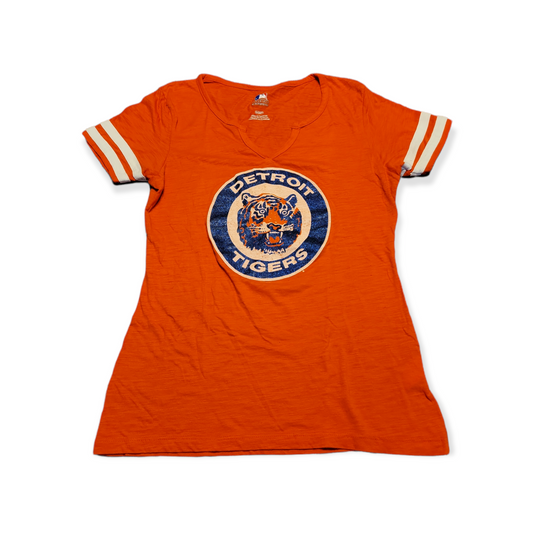 Women's Small (S) MLB Detroit Tigers V-Neck T-Shirt