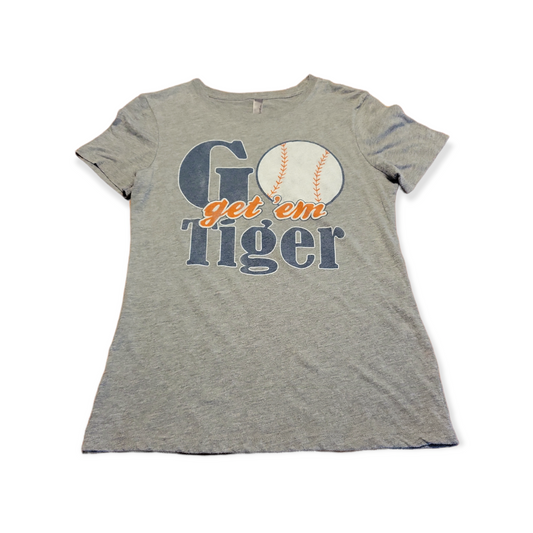 Women's Large (L) MLB Detroit Tigers "Go Get 'em Tiger" T-Shirt
