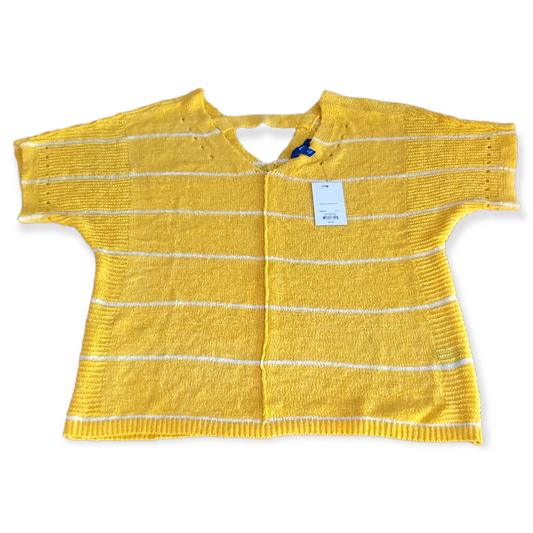 Women's APT.9 Short Sleeve Loose Knit V-Neck Sweater - NWT