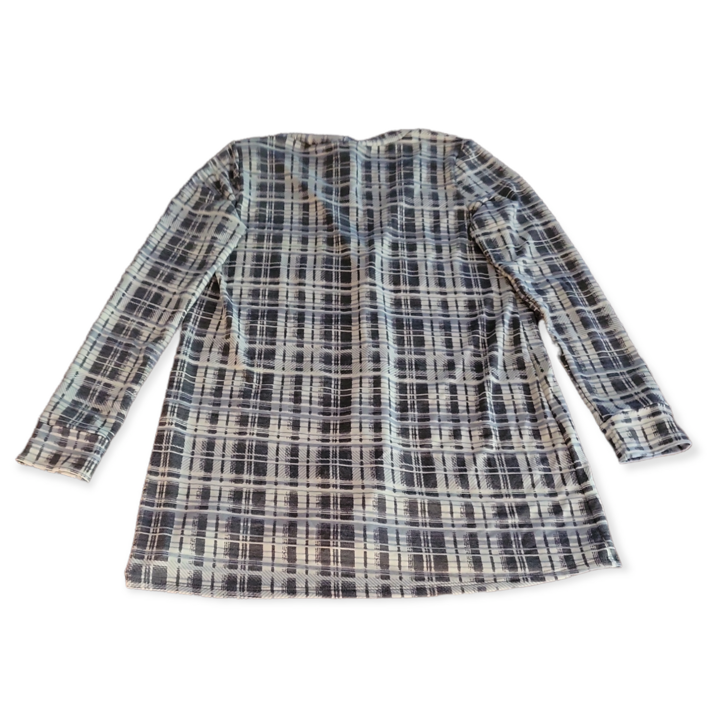 Women's Medium (M) Agnes & Dora Essential Gray Plaid Cardigan