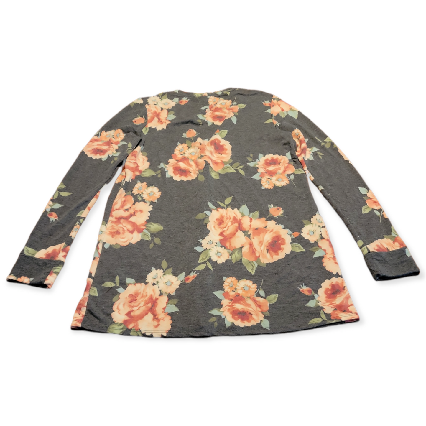 Women's Medium (M) Agnes & Dora Essential Gray Floral Cardigan