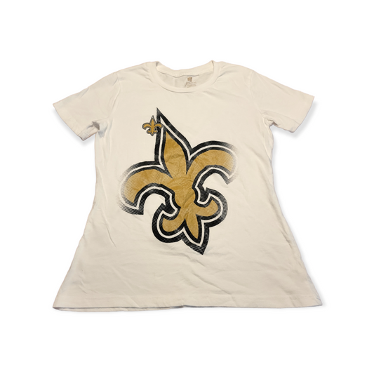 Youth Small (S) NFL New Orleans Saints White T-shirt