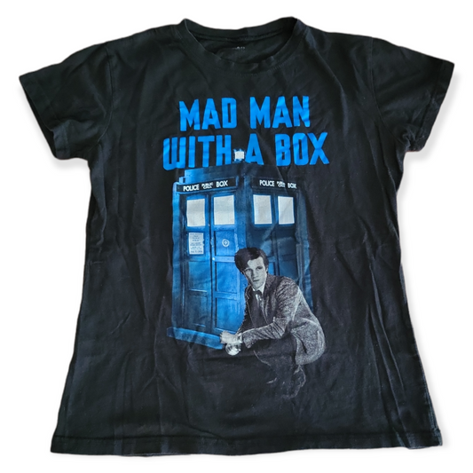 Women's Large (L) Doctor Who "Mad Man With A Box" T-Shirt