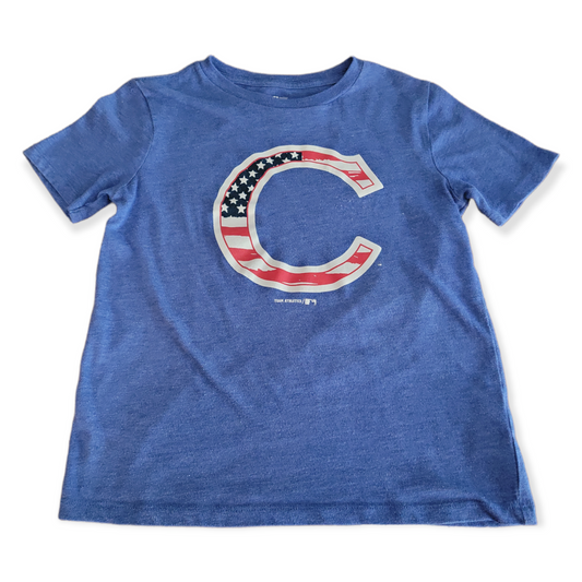 MLB Chicago Cubs American Flag T-Shirt - Boy's Medium (8)